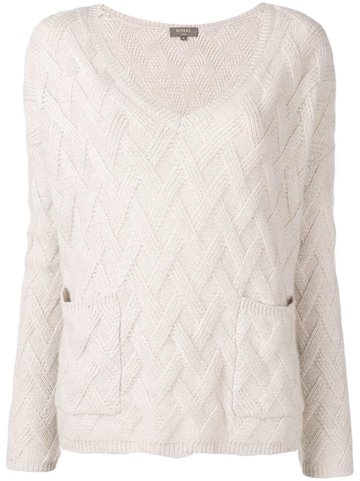 N.peal Basketweave Cashmere Sweater - Neutrals
