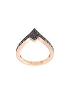 Anapsara Pinky Black Diamond Ring - Metallic