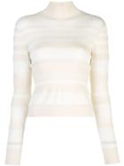 Proenza Schouler Striped Knit Jumper - White