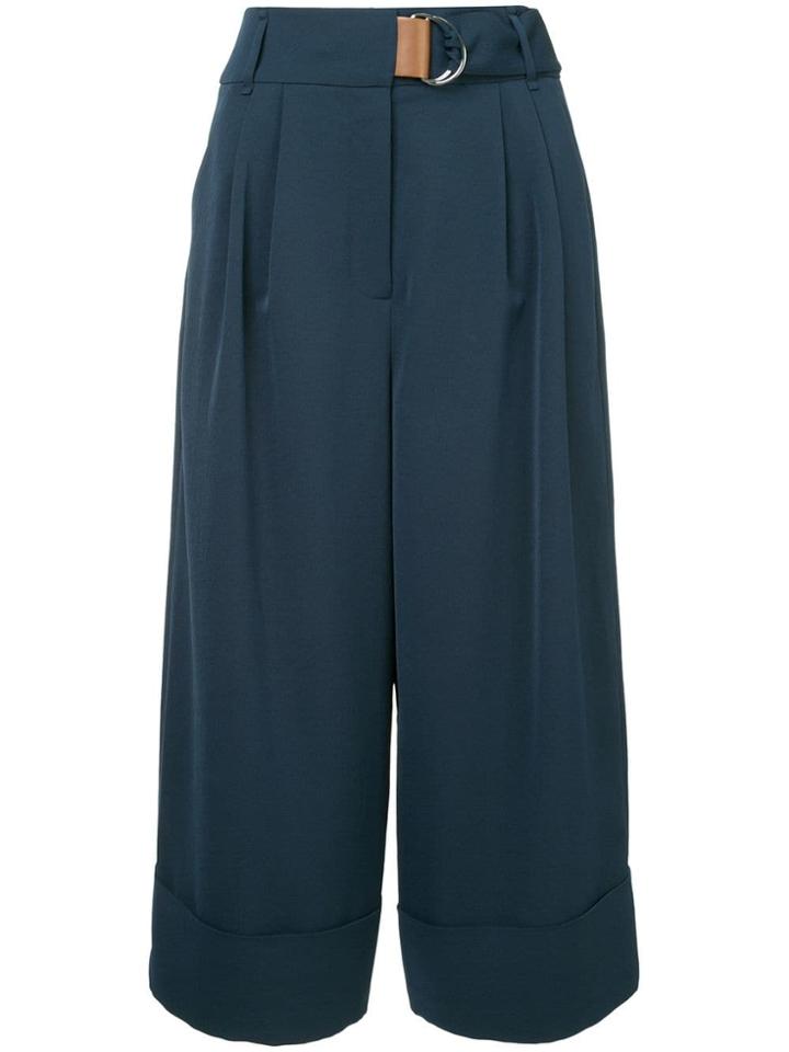 Tibi Bianca Cropped Trousers - Blue