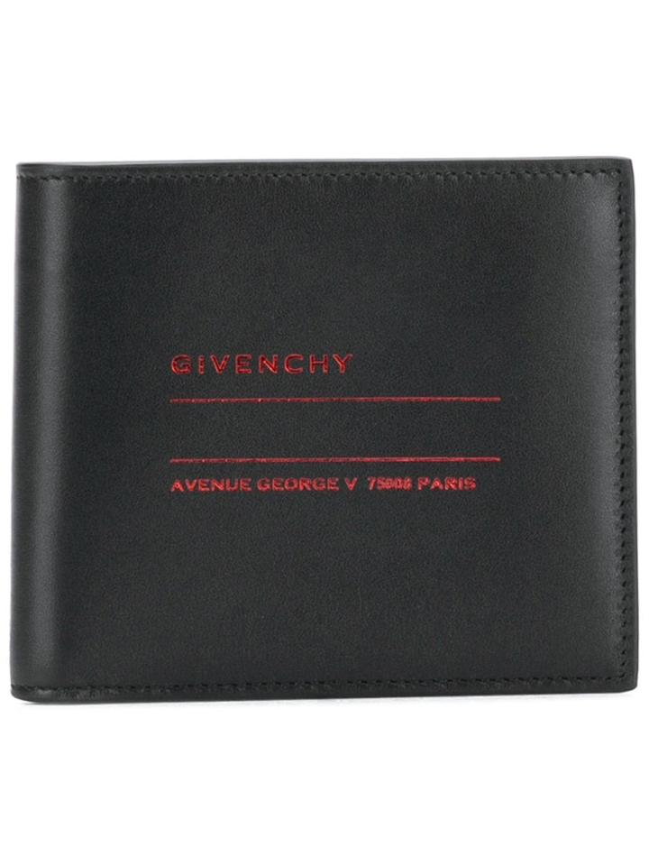 Givenchy Logo Foldover Wallet - Black