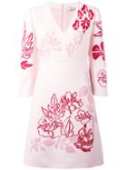 Fendi - Embellished Shift Dress - Women - Silk/wool - 40, Women's, Pink/purple, Silk/wool