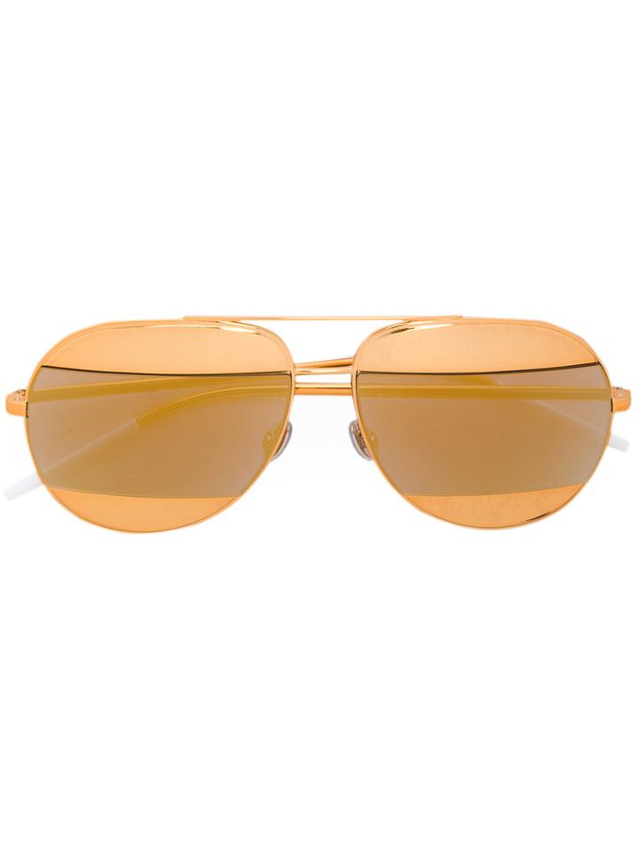 Dior Eyewear Split Sunglasses - Metallic