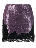 Philosophy Di Lorenzo Serafini Sequin Embellished Mini Skirt - Purple