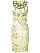Versace Collection Short Printed Dress - Green