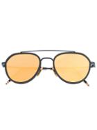 Thom Browne - Aviator Sunglasses - Men - Silver/glass - One Size, Blue, Silver/glass