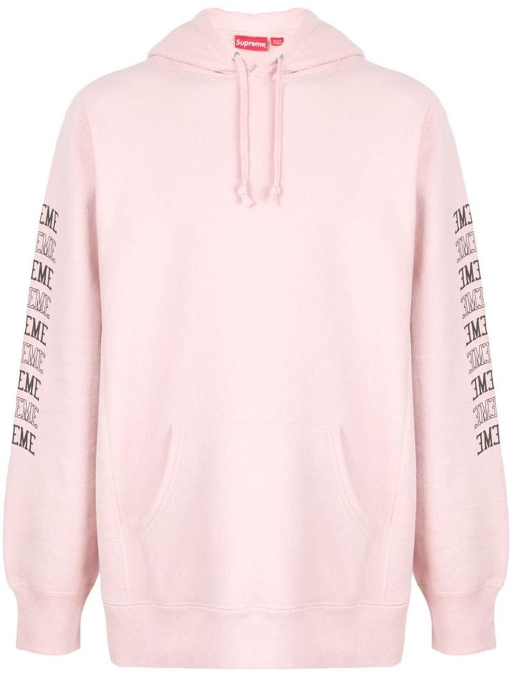 Supreme Sleeve Arc Hooded Sweatshirt - Pink