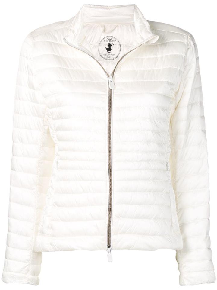 Save The Duck Zipped Padded Jacket - White