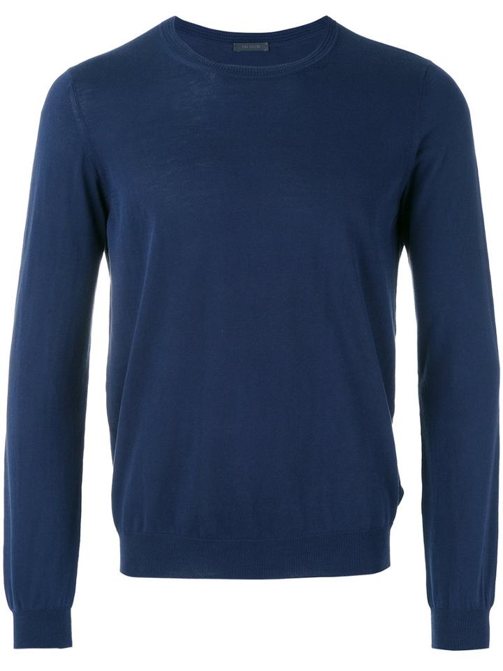 Pal Zileri - Round Neck Jumper - Men - Cotton - 46, Blue, Cotton