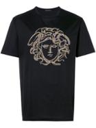 Versace - Studded Medusa T-shirt - Men - Cotton - S, Black, Cotton