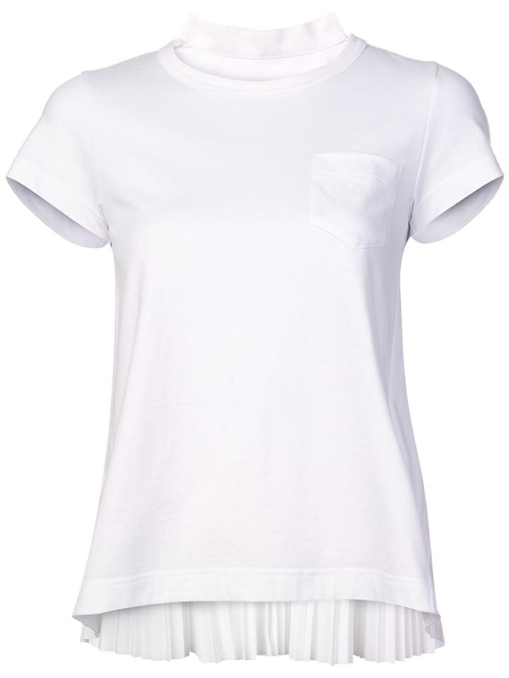 Sacai Pleated Back T-shirt - White