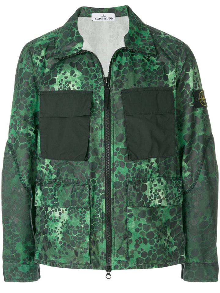 Stone Island Cargo Pocket Zip Jacket - Green