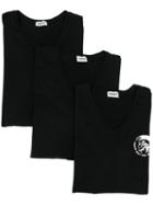 Diesel Only The Brave Logo T-shirt Three-pack - Black