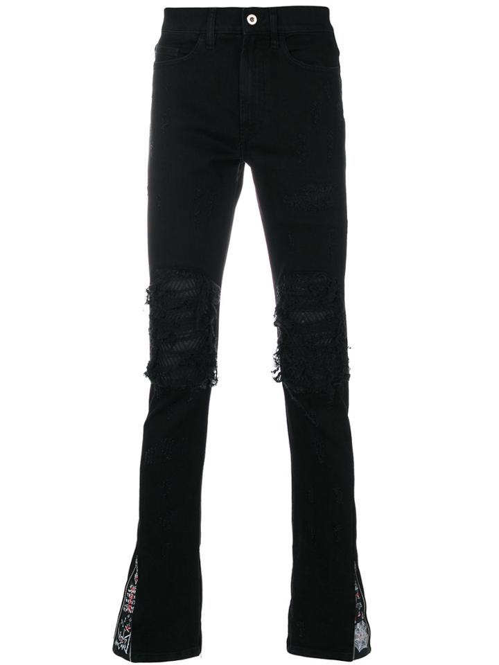 Mjb Distressed Slim-fit Jeans - Black