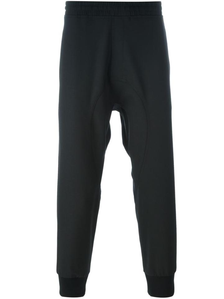 Neil Barrett Tapered Track Pants, Men's, Size: 50, Black, Cotton/polyester/spandex/elastane/virgin Wool