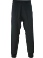 Neil Barrett Tapered Track Pants, Men's, Size: 50, Black, Cotton/polyester/spandex/elastane/virgin Wool
