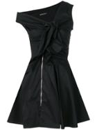 Plein Sud Draped Off The Shoulder Mini Dress - Black