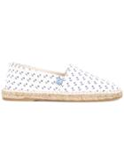 Fefè Anchor Print Espadrilles - White