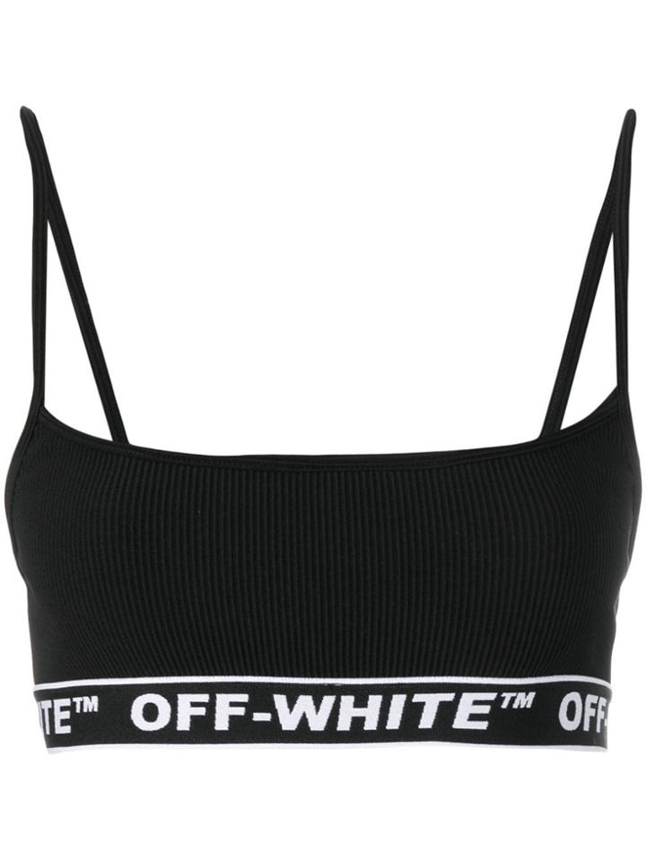 Off-white Logo Cropped Top - Black