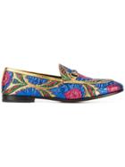 Gucci Floral Jacquard Jordaan Loafers - Multicolour