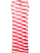 Stella Mccartney Transparent Checks Midi Skirt, Women's, Size: 44, Red, Cotton/polyamide