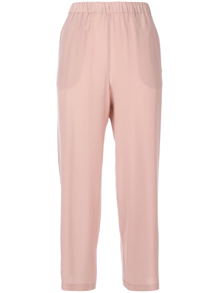 Aspesi Wide Leg Cropped Pants - Pink & Purple
