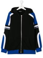 Balmain Kids Colour-block Zipped Hoodie - Black