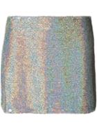 Ashish - Sequin Mini Skirt - Women - Silk - S, Grey, Silk