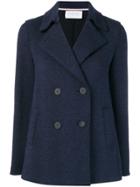 Harris Wharf London Pea Jacket - Blue