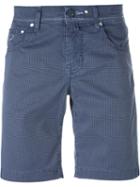 Jacob Cohen Houndstooth Pattern Shorts, Men's, Size: 32, Blue, Cotton/spandex/elastane