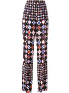 Emilio Pucci Geometric Print Trousers, Women's, Size: 38, Viscose/acetate