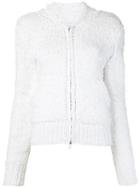Spencer Vladimir Zipped Knit Hoodie, Women's, Size: Small, White, Cotton/polyamide/other Fibers