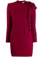 Iro Ruffle Fitted Mini Dress - Red