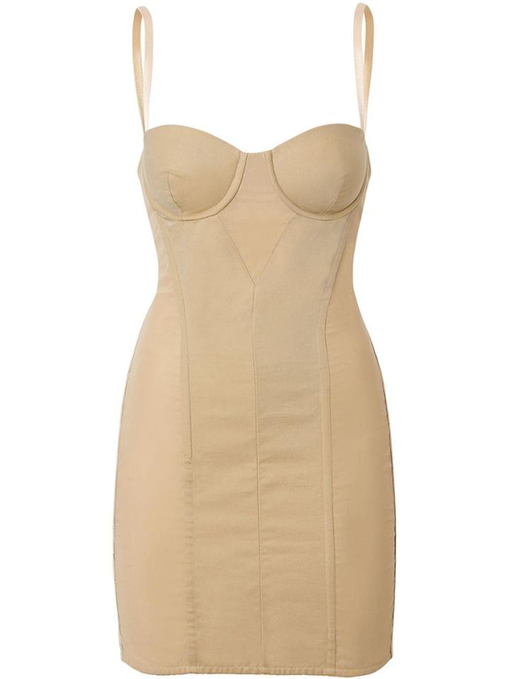 Burberry Cotton Gabardine Corset Dress - Neutrals