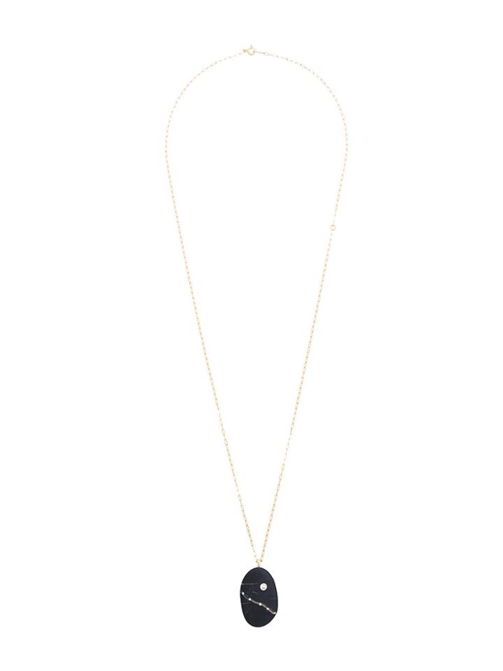 Cvc Stones Ischia Diamond Pebble Necklace - Metallic