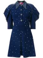 Miu Miu Embellished Sabl Dress - Blue