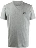 Ea7 Emporio Armani Logo Embroidered T-shirt - Grey