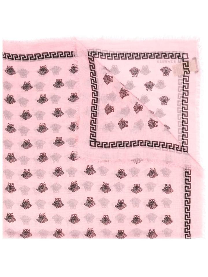 Versace Medusa Motif Scarf - Pink