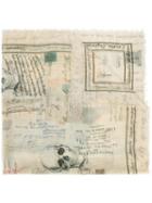 Alexander Mcqueen Letters From India Scarf, Men's, Nude/neutrals, Silk/modal