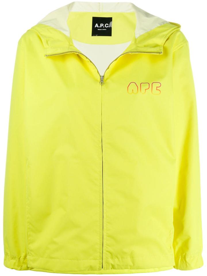 A.p.c. Gradient Logo Windbreaker - Yellow