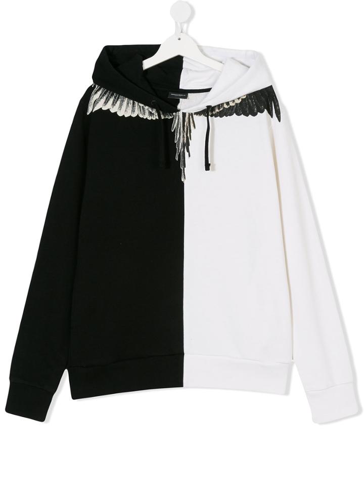 Marcelo Burlon County Of Milan Kids Wings Print Hoodie - Black