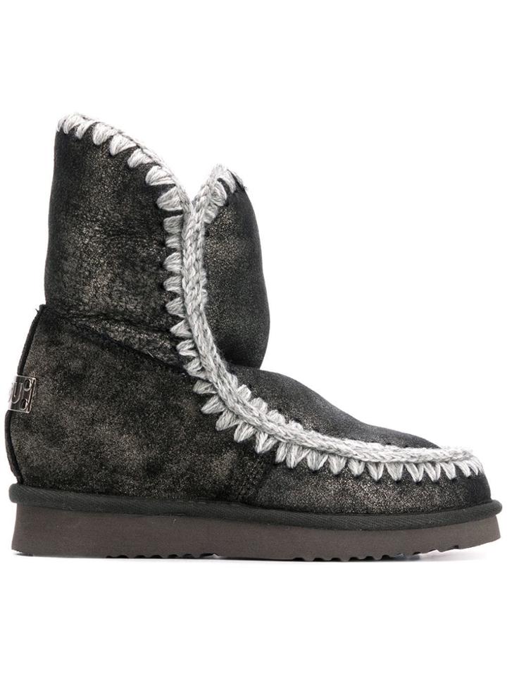 Mou Woven Eskimo Boots - Silver