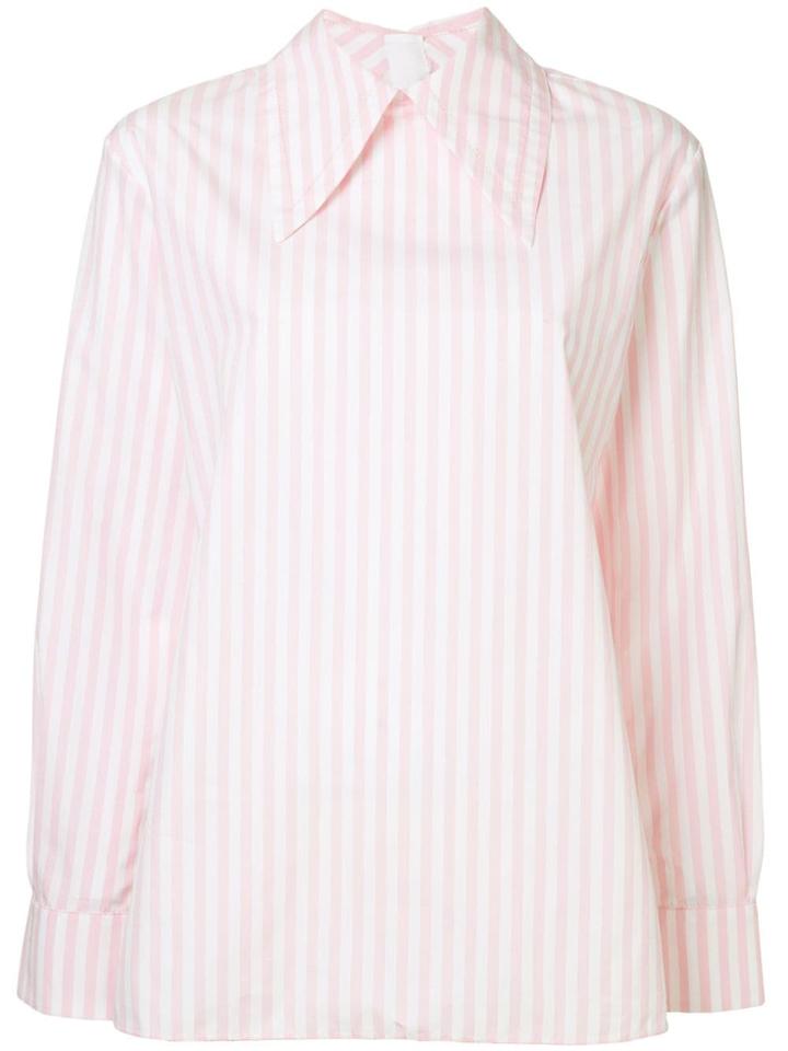 Marni Striped Oversized Collar Shirt - Pink & Purple