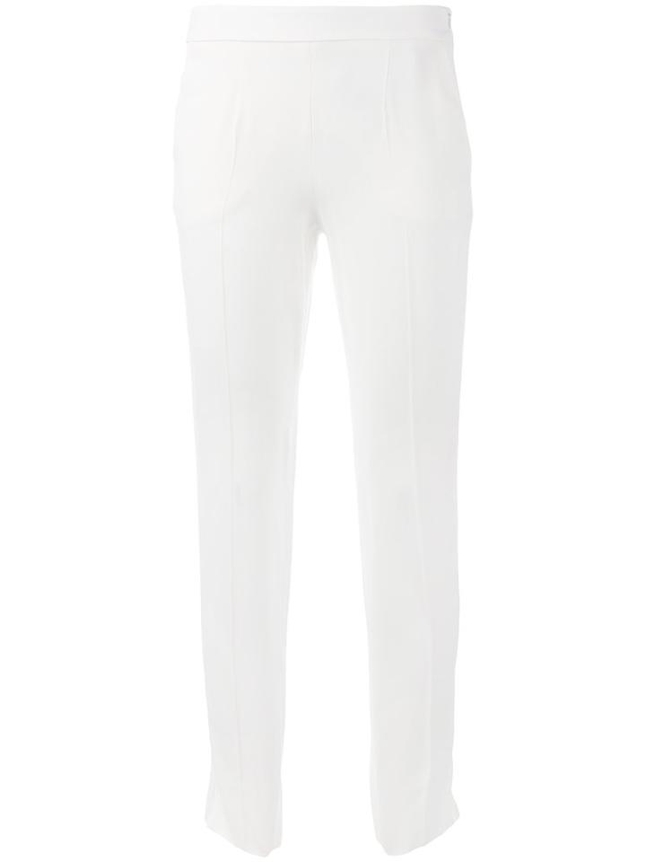 Emporio Armani - Cropped Trousers - Women - Viscose - 40, White, Viscose