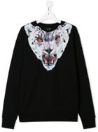 Marcelo Burlon County Of Milan Kids Teen Lynx Print Sweatshirt - Black