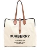 Burberry Logo Tote Bag - Neutrals