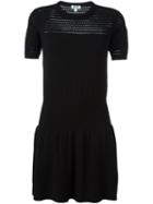Kenzo A-line Knit Dress, Women's, Size: Small, Black, Viscose/polyester