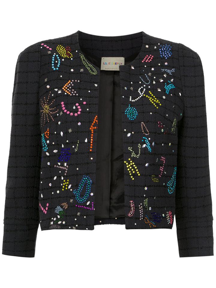 Andrea Bogosian Embellished Coat - Blue