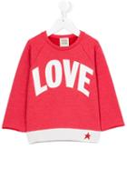 Douuod Kids - Love Print Sweatshirt - Kids - Cotton/polyester - 12 Yrs, Girl's, Red