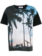 Iceberg Palm-tree Print T-shirt - Black